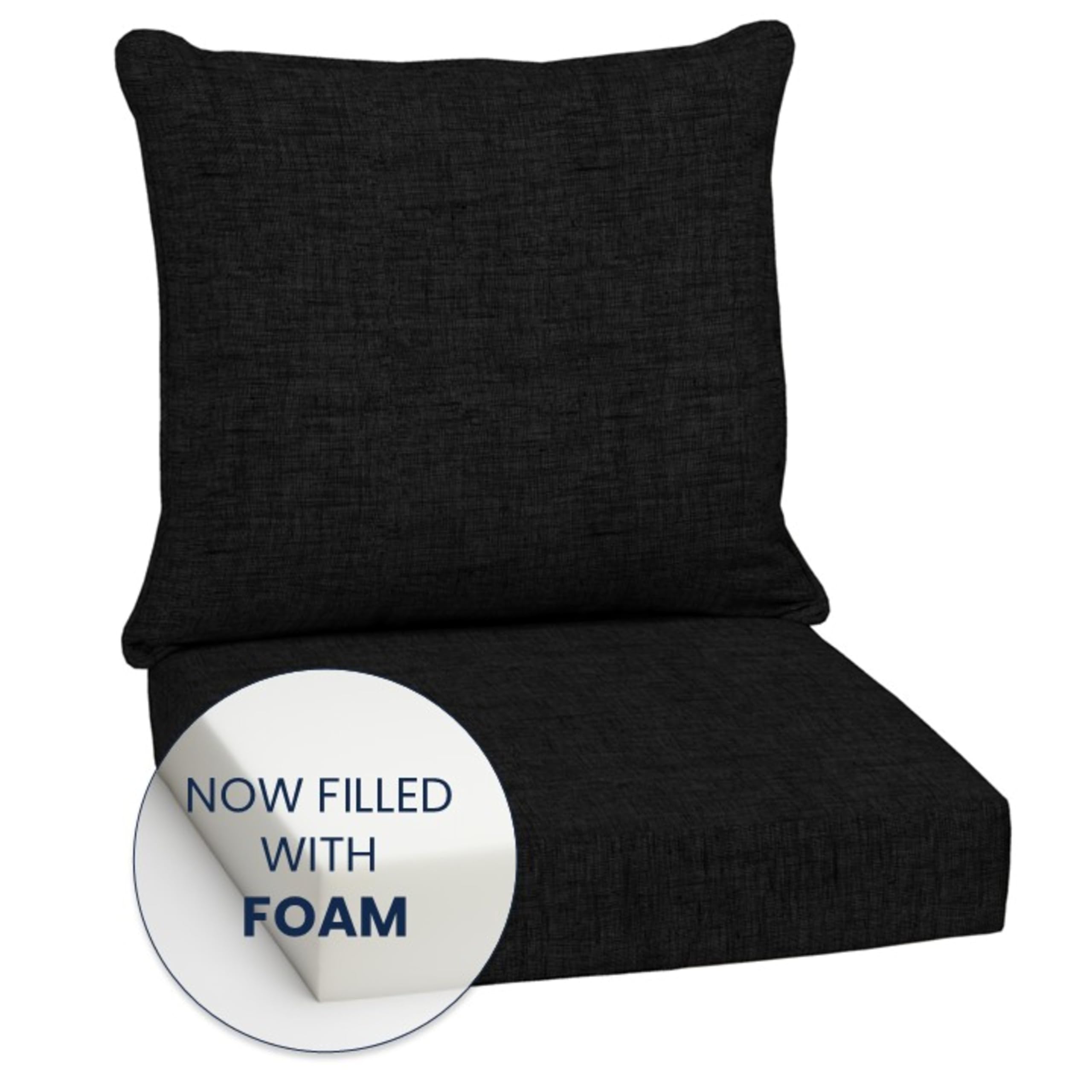 Arden Selections lifestyle scene with guests using cushions for relaxed summer gatherings