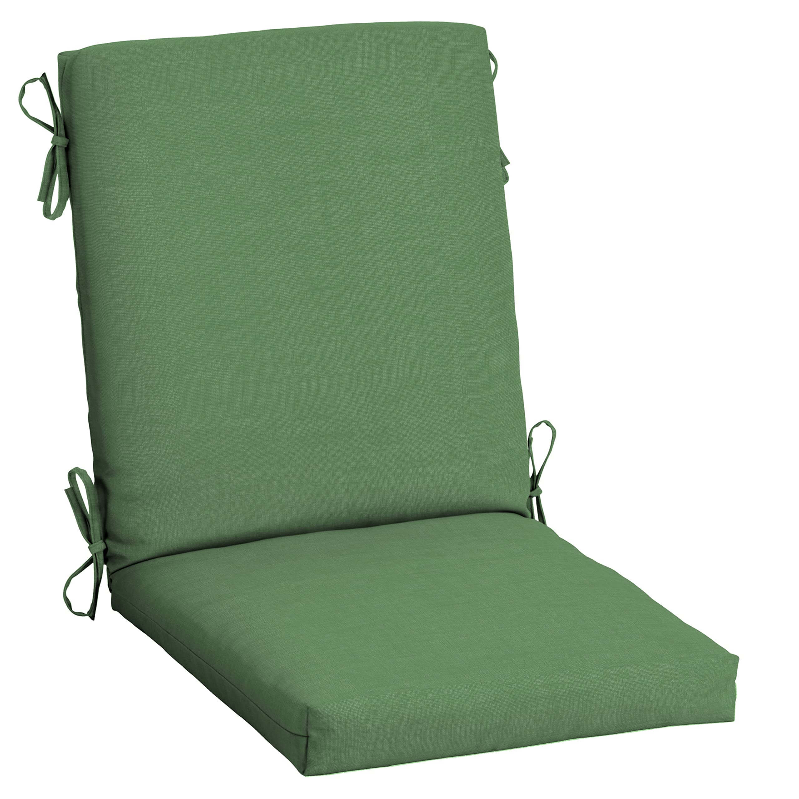 Arden Selections front view showing moss green chair cushion and neat fit