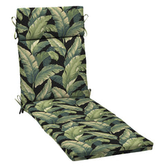 Arden Selections front view of Onyx Cebu chaise cushion showing full shape and color