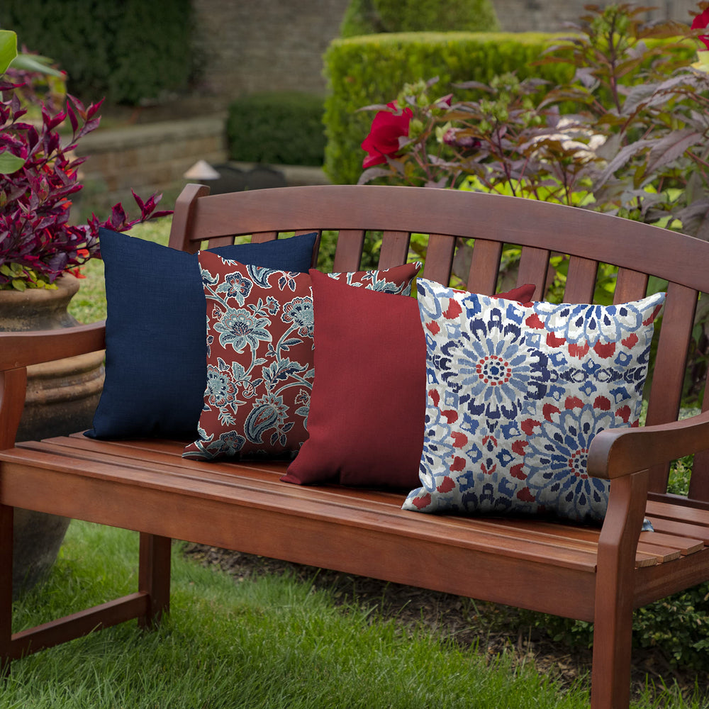 Arden Selections two pillows on outdoor chair adding instant patio comfort