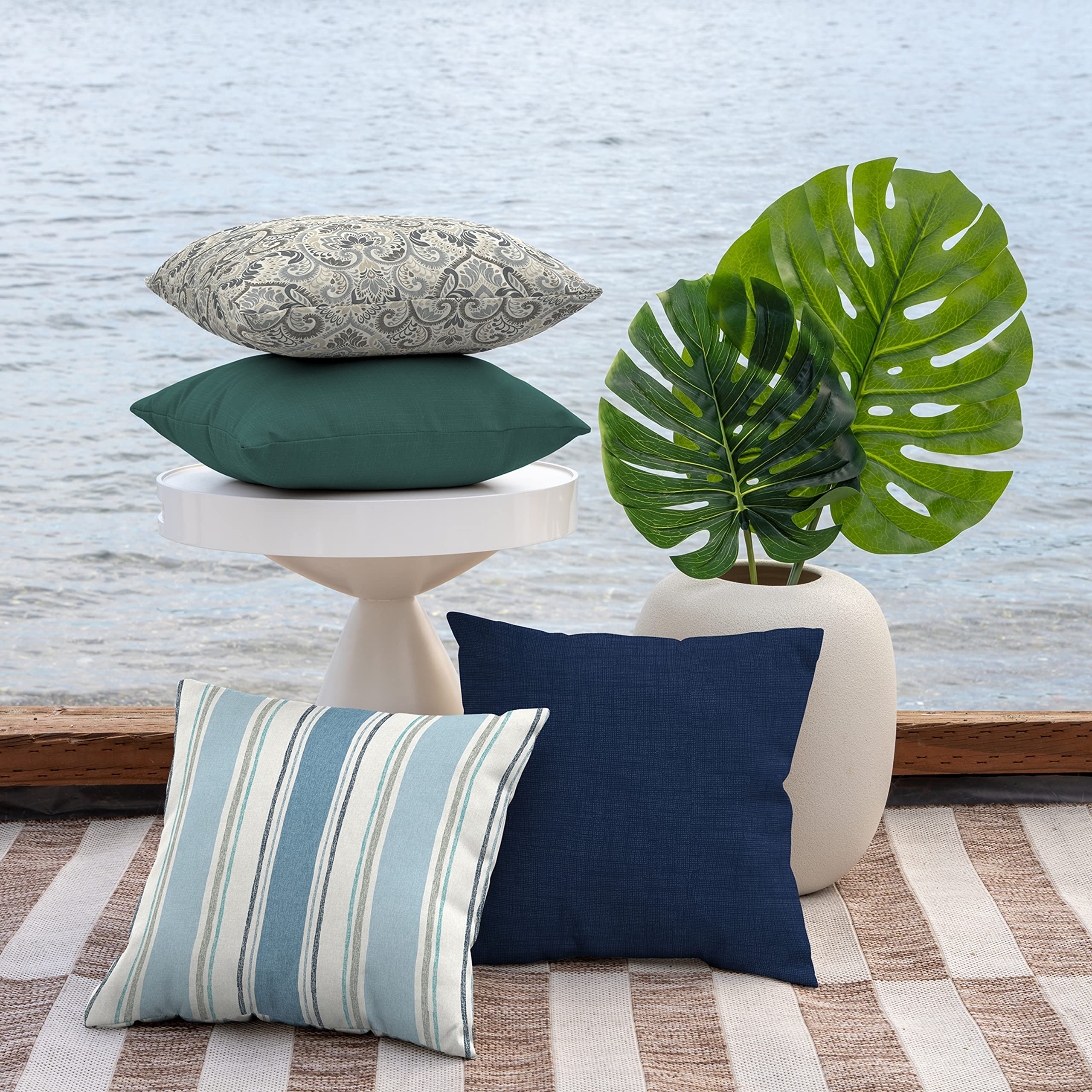 Arden Selections side profile showing 5 inch depth and plush recycled polyfill support