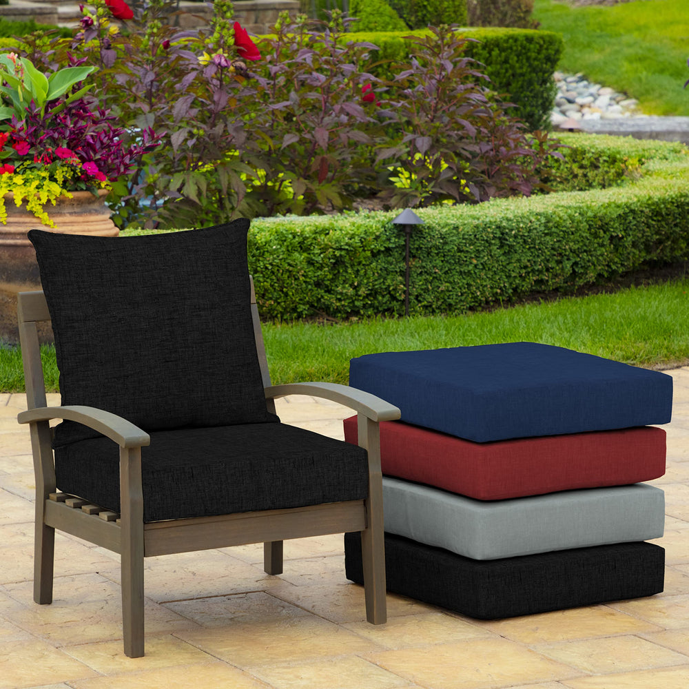 Arden Selections cushion next to chair showing real-world scale and fit benefit