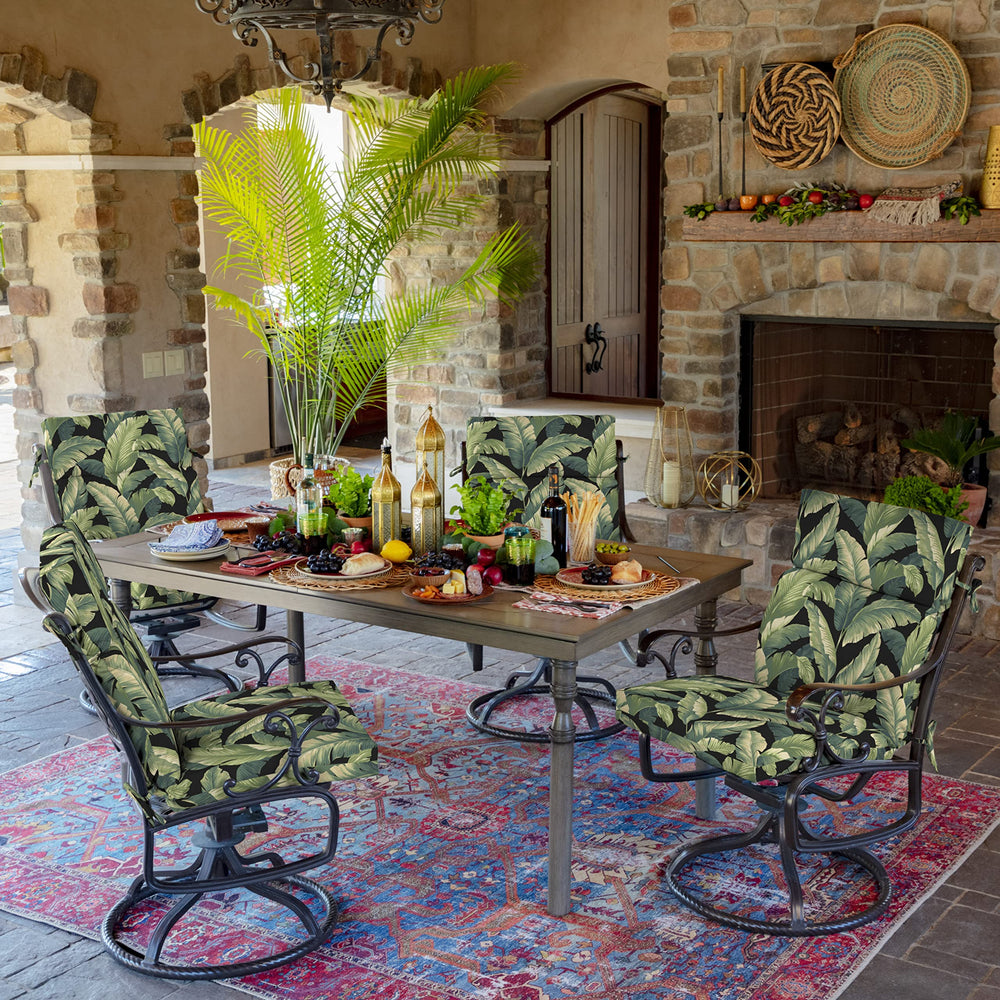 Arden Selections cushion next to dining chair to show scale and compatibility benefit