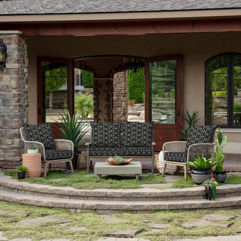Arden Selections cushion size compared to chair showing fit clarity