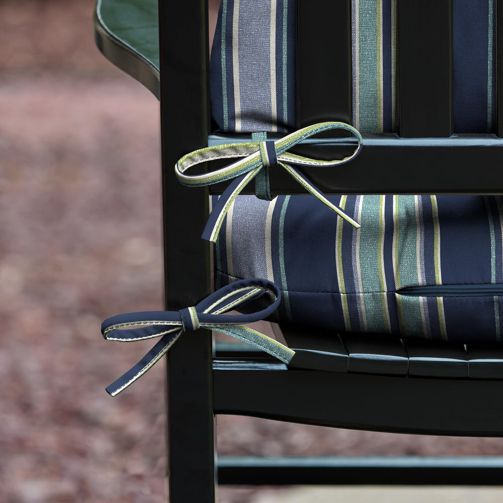 Arden Selections cushion next to ruler showing exact seat and back dimensions for fit clarity