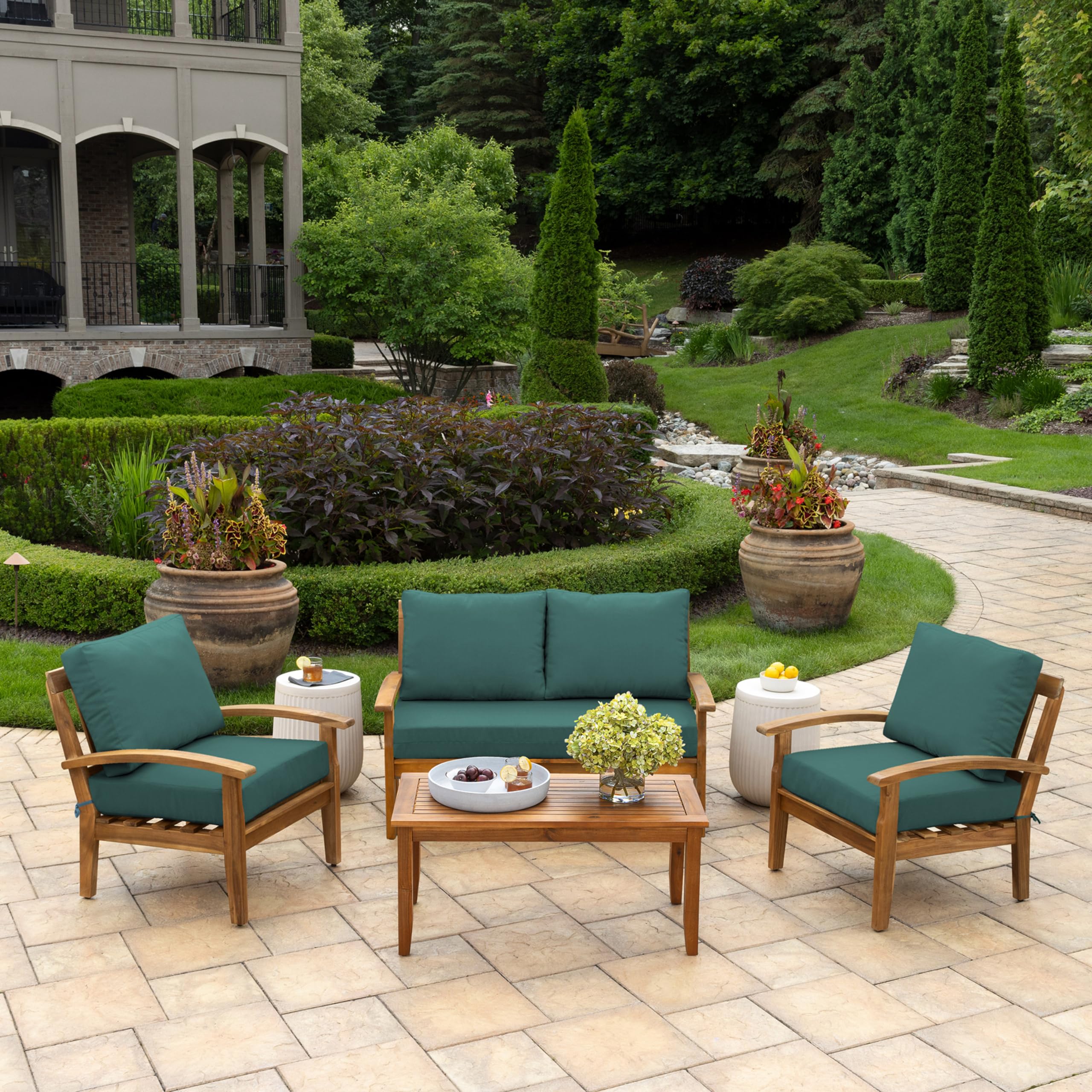 Arden Selections seat cushion side profile demonstrating 5-inch thickness and support