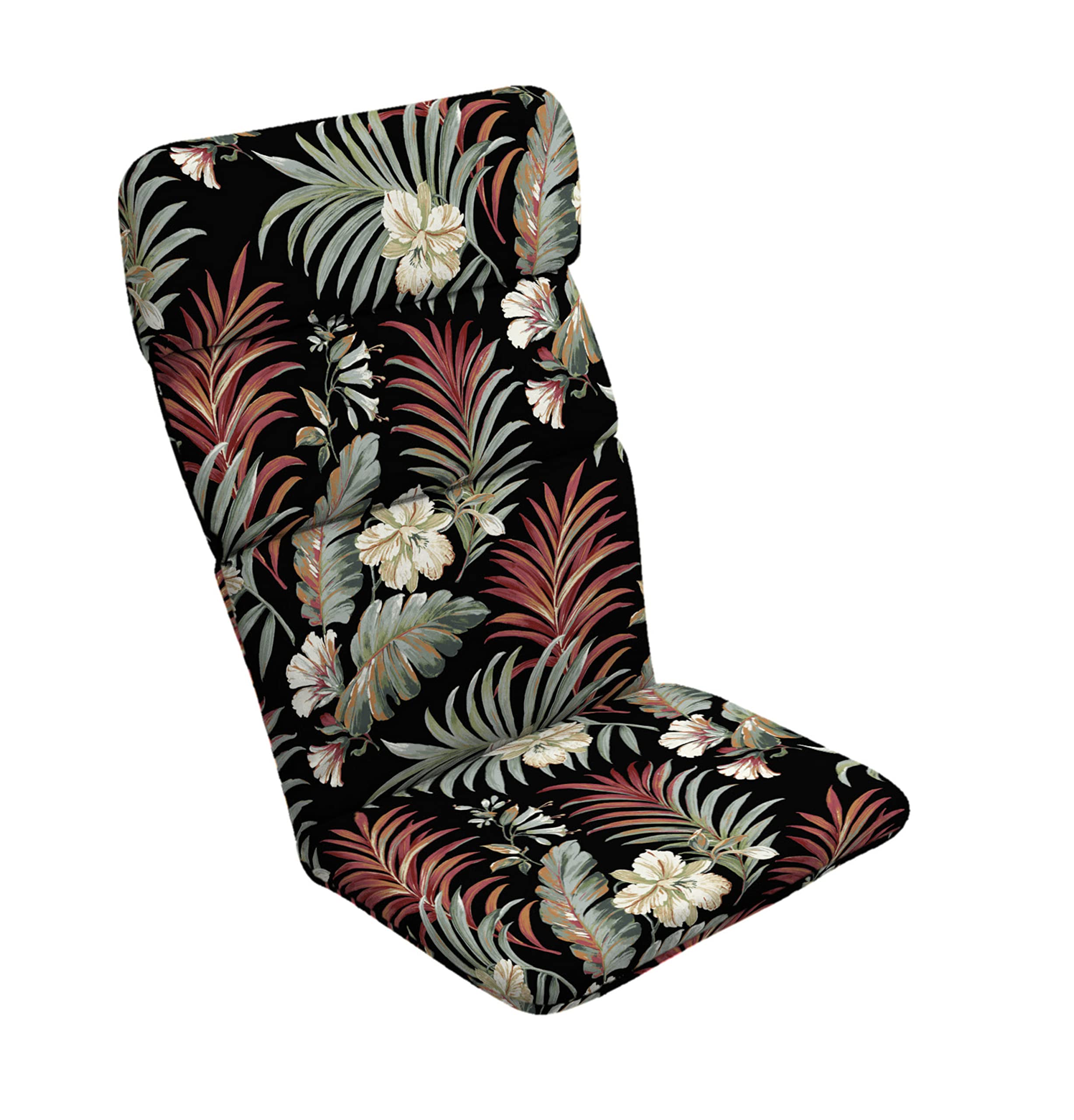 Arden Selections front view of Simone Black Tropical cushions showing fit and style benefit