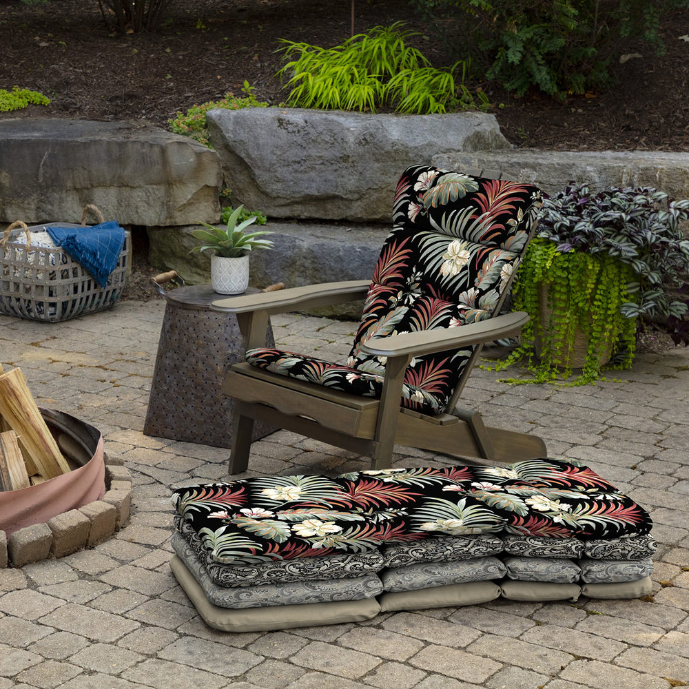 Arden Selections cushions on rocking chair with person sitting showing supportive comfort benefit