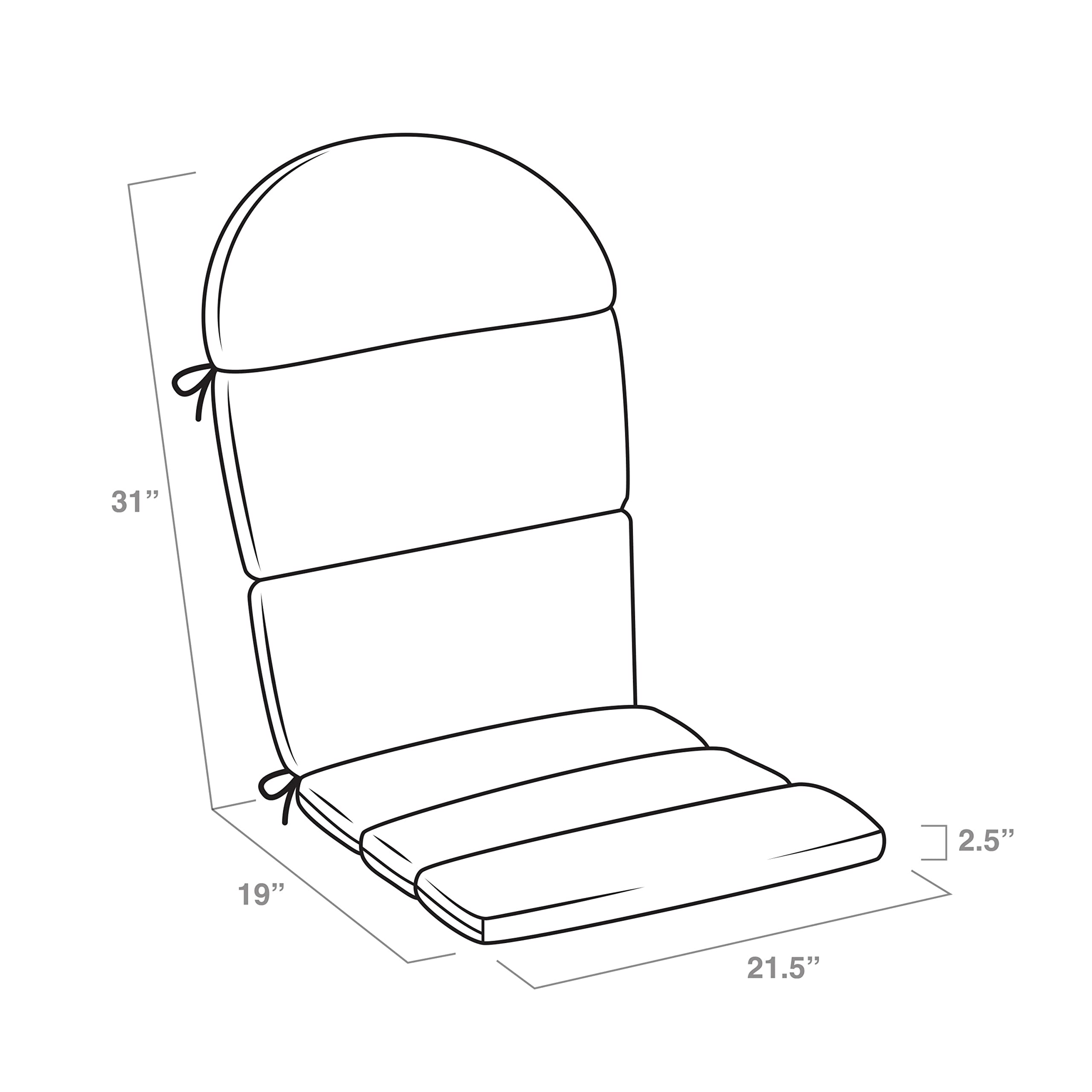Arden Selections labeled dimensions image to confirm 21.5 x 19 seat fit