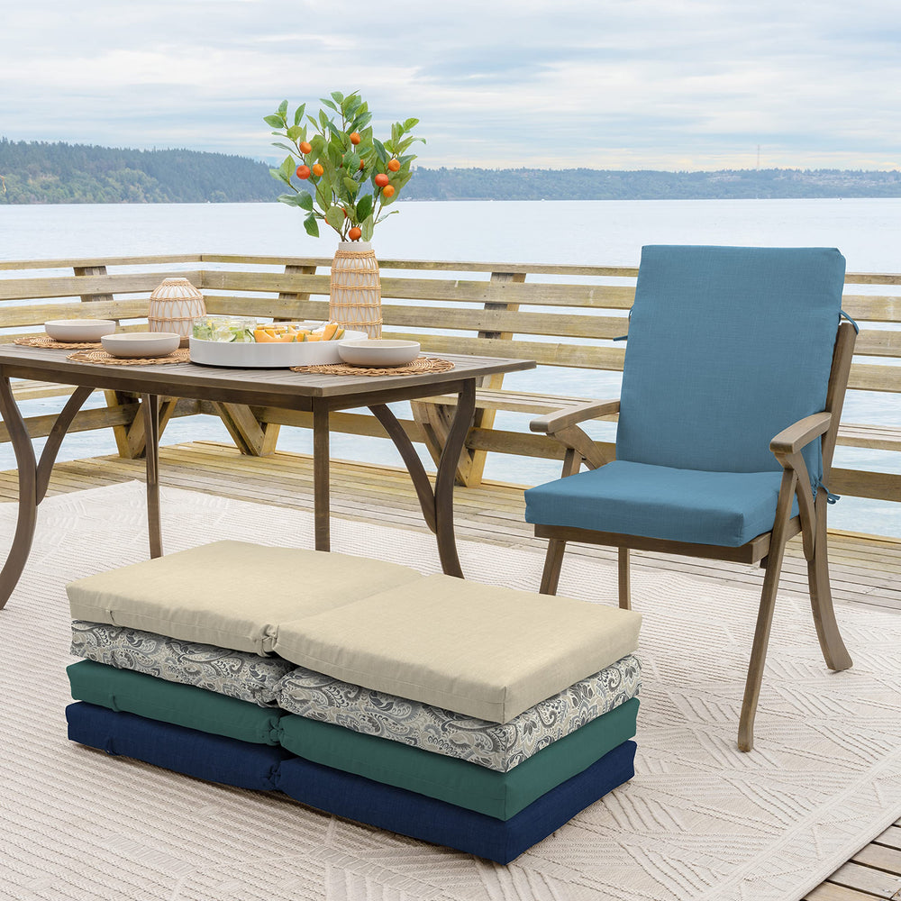 Arden Selections stacked cushions for storage demonstrating compact organization and seasonal care benefits
