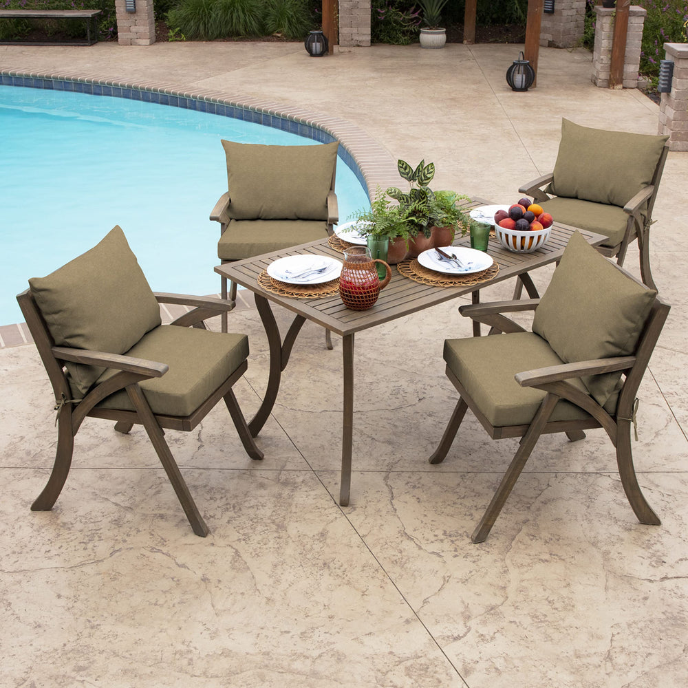 Arden Selections two cushions stacked to show storage convenience and compactness