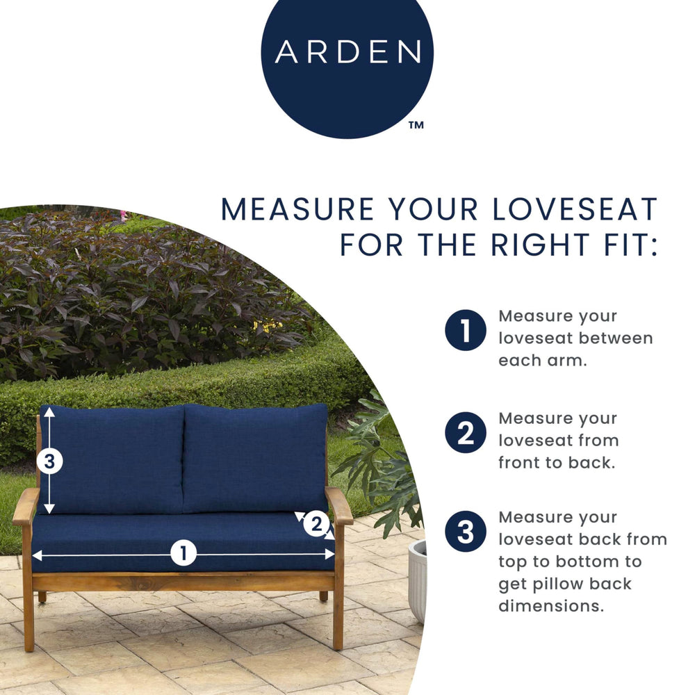 Arden Selections side profile of 48 x 24 seat cushion showing thickness and supportive construction benefit
