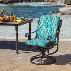 Arden Selections close-up of teal cushion fabric texture for durable outdoor feel