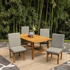 Arden Selections fabric ties close-up on cushion, shows secure attachment to chairs