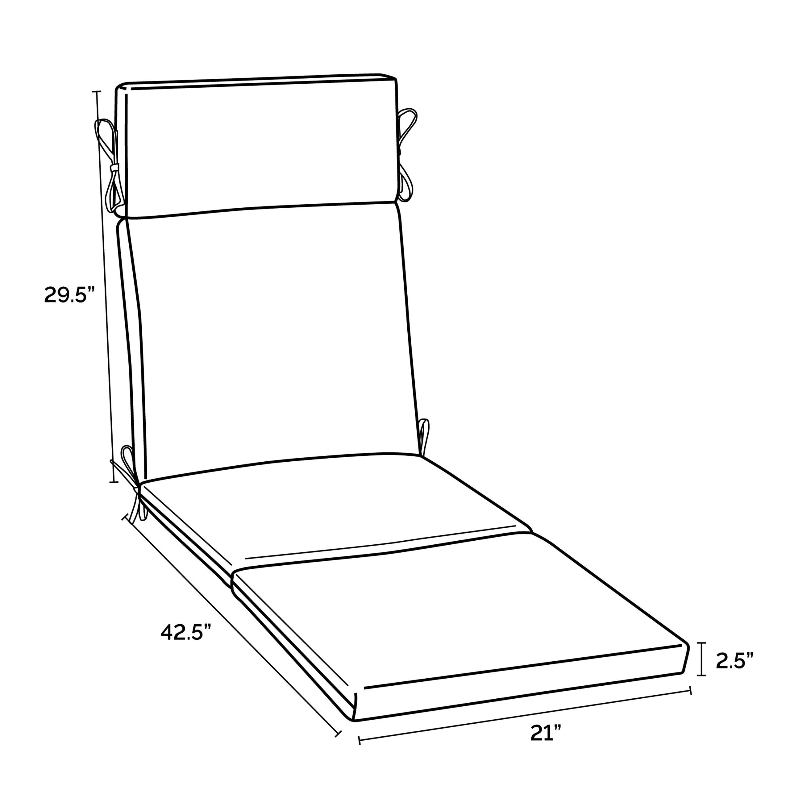 Arden Selections underside ties detail showing secure attachment to lounger
