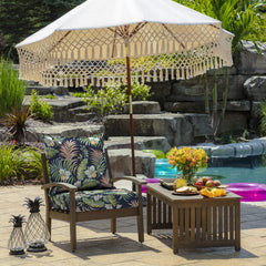 Arden Selections close-up of printed polyester fabric showing texture and fade-resistant finish