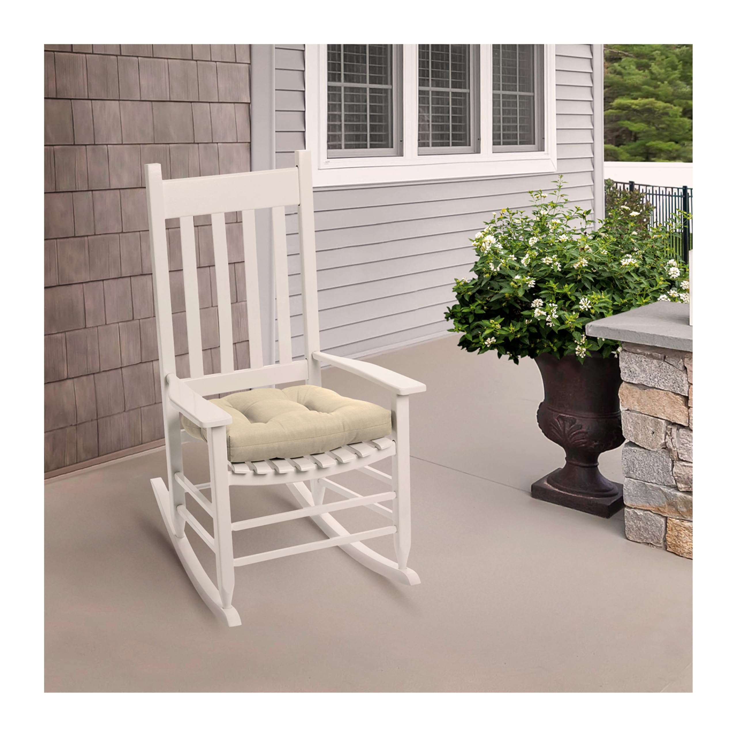 Arden Selections two cushions stacked to show included 2-pack and storage convenience