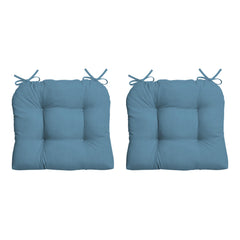 Arden Selections front view showing tufted French Blue cushion and neat finish benefit