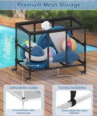 Ardier cart filled with pool noodles and floats for organized storage