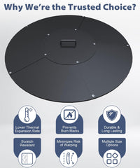 Ardier lid installed on outdoor fire pit demonstrating weather protection