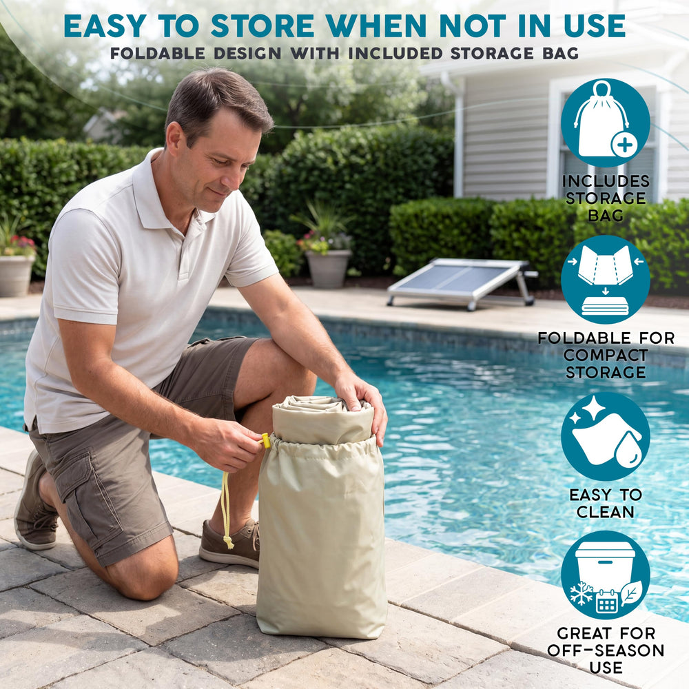 ARDILA VEELA folded cover in included bag for neat offseason storage and transport