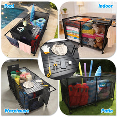 Arejonner towel bar and inner pockets organizing towels and goggles