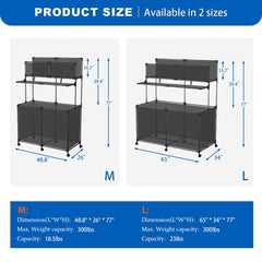 Arejonner top shelf with accessory pockets for easy reach