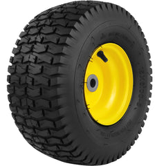 Aremae front view of tire showing full wheel and tread for reliable traction
