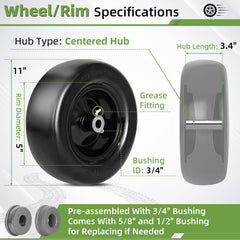 Aremae hub and bushing detail highlighting fitment options and simplified installation