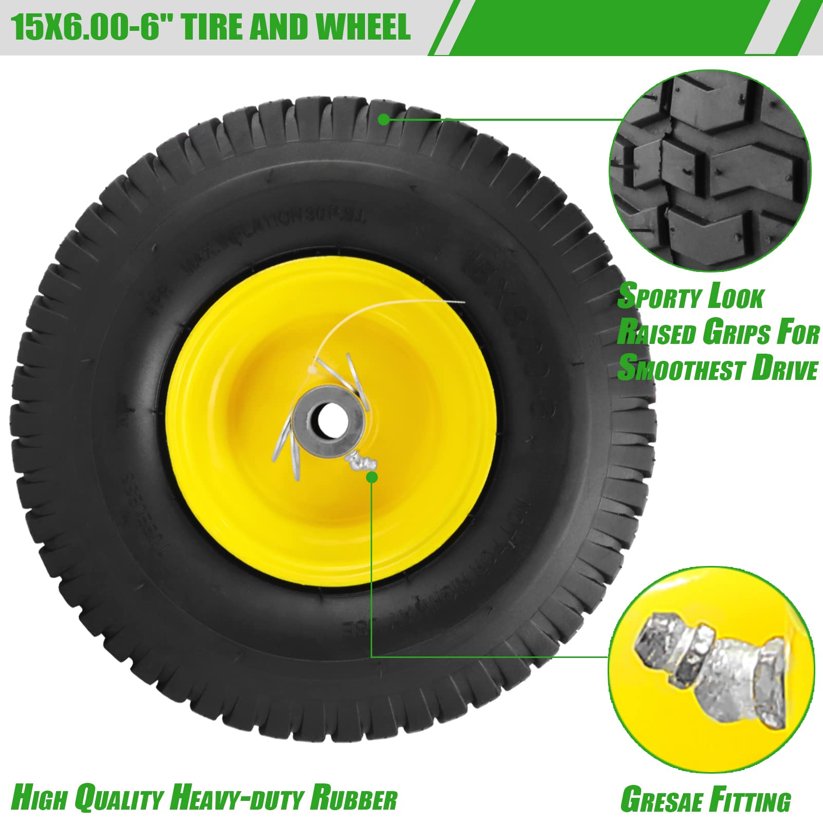 Aremae installed on lawn tractor in grass, delivering stable yard performance