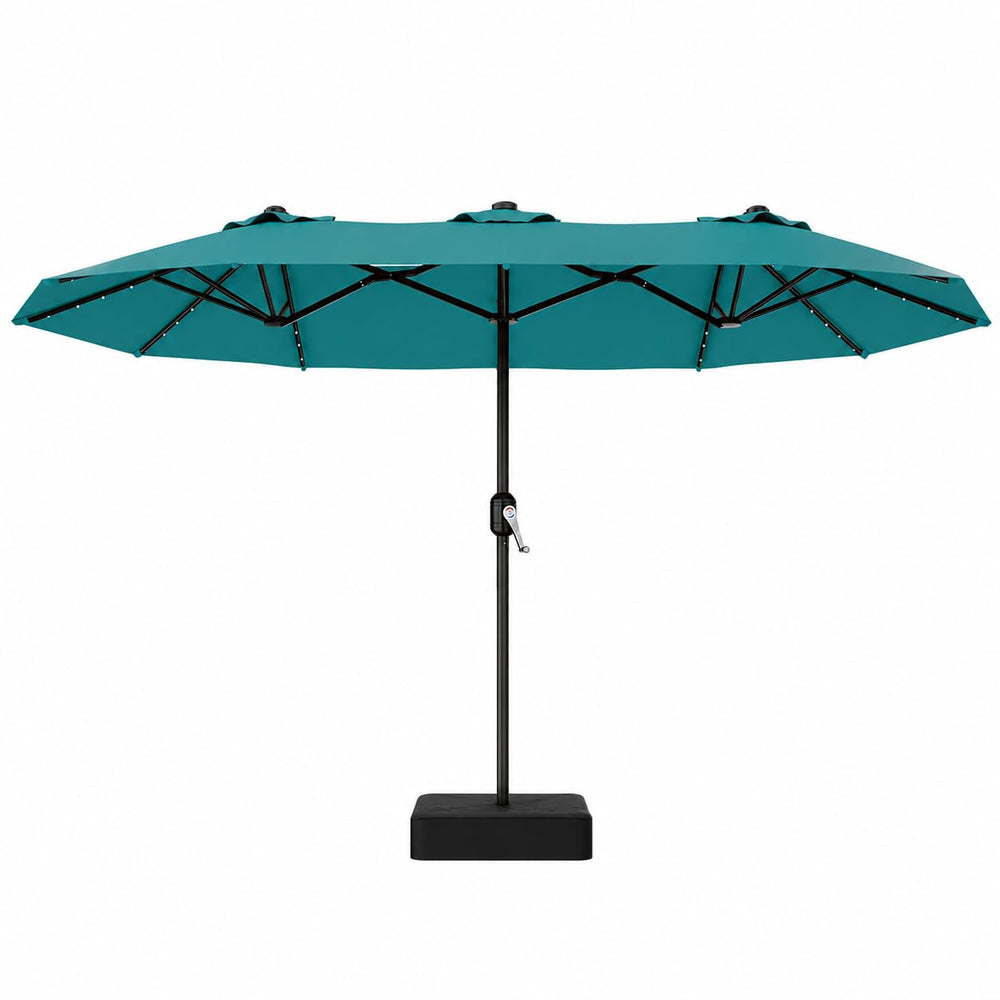 AreShark front view of lake blue rectangular canopy showing wide shade coverage and aesthetic appeal