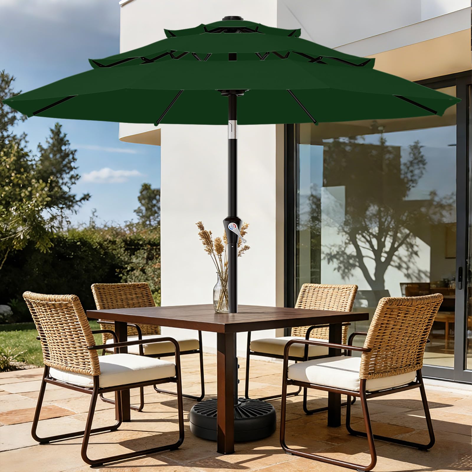 AreShark over a 48-inch table showing seating for six to eight people comfort