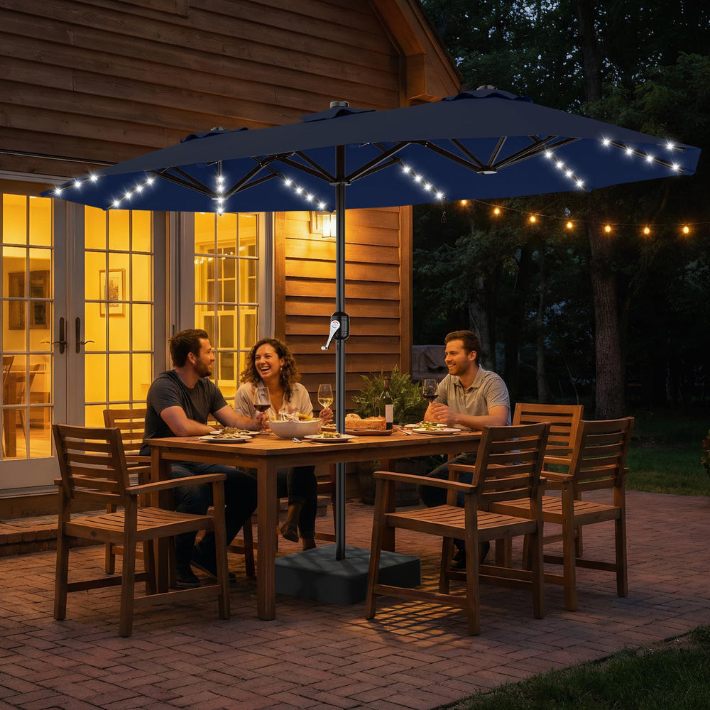 AreShark umbrella shading patio table for comfortable outdoor dining
