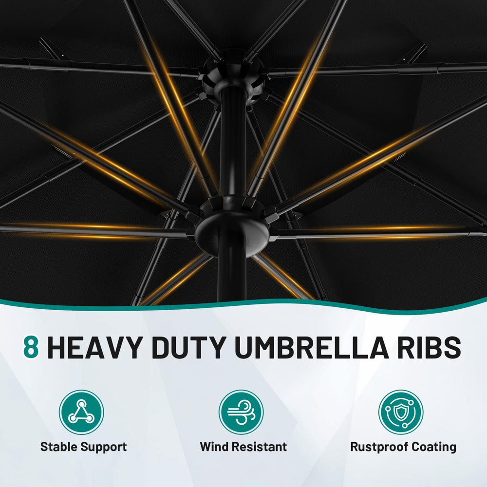AreShark umbrella shading outdoor dining table for comfortable family meals