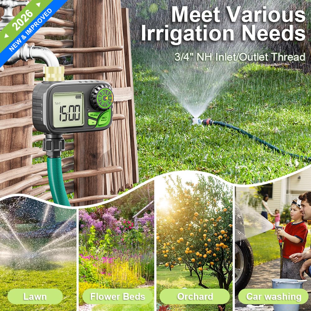 ARFSKY timer in a greenhouse illustrating precise watering for plants