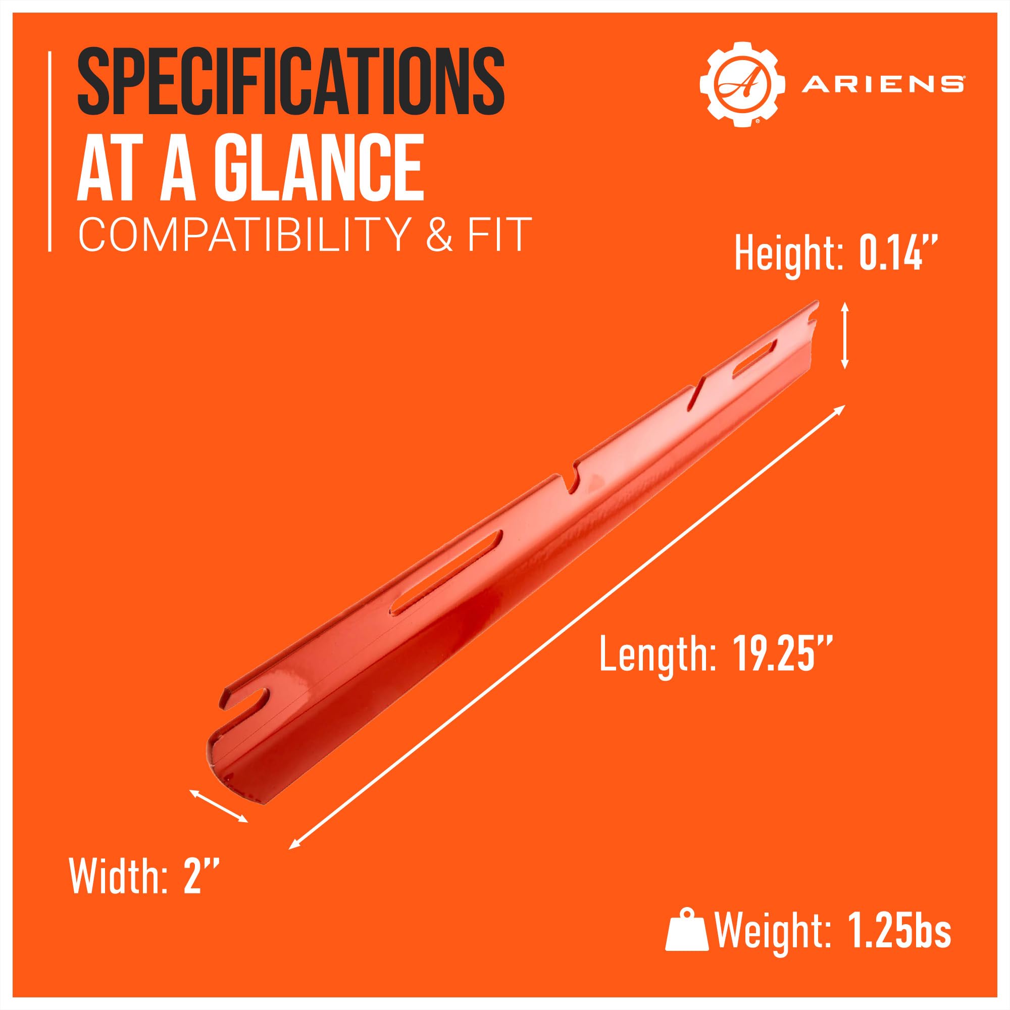 Ariens cutter folded down, stowed tightly to save space on-machine