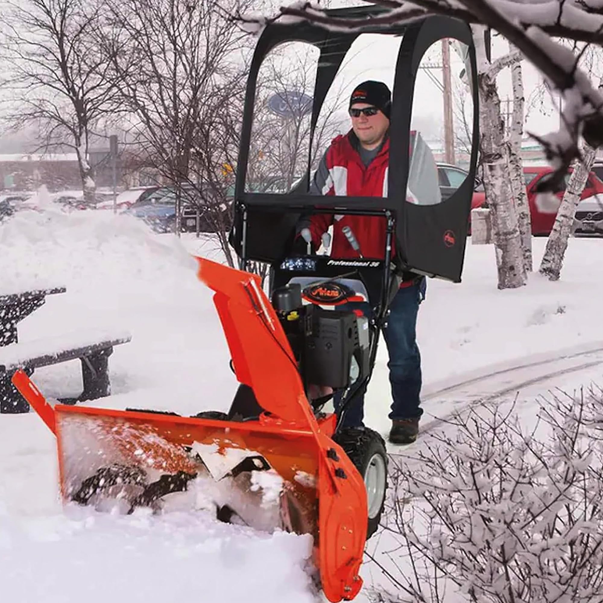 Ariens cutter beside ruler showing size and scale for correct fit confirmation