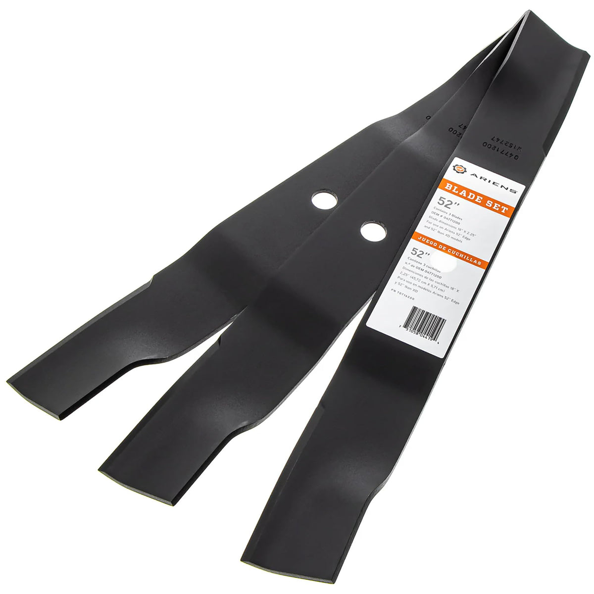 Ariens front packaging of six 18-inch blades showing quantity and fit