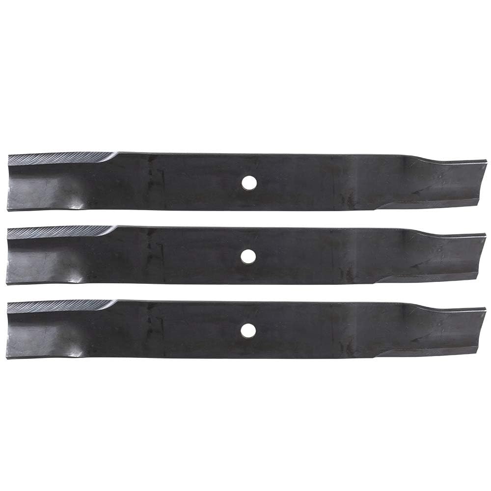 Ariens Gravely 3-pack front view showing OEM blades and part number for correct replacement