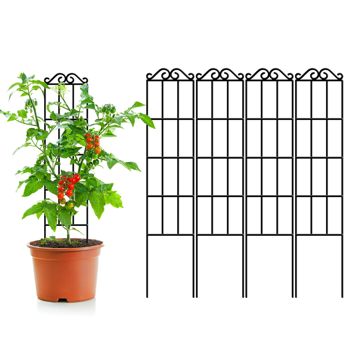 ARIFARO front view of four trellis panels showing neat pack and compact benefits