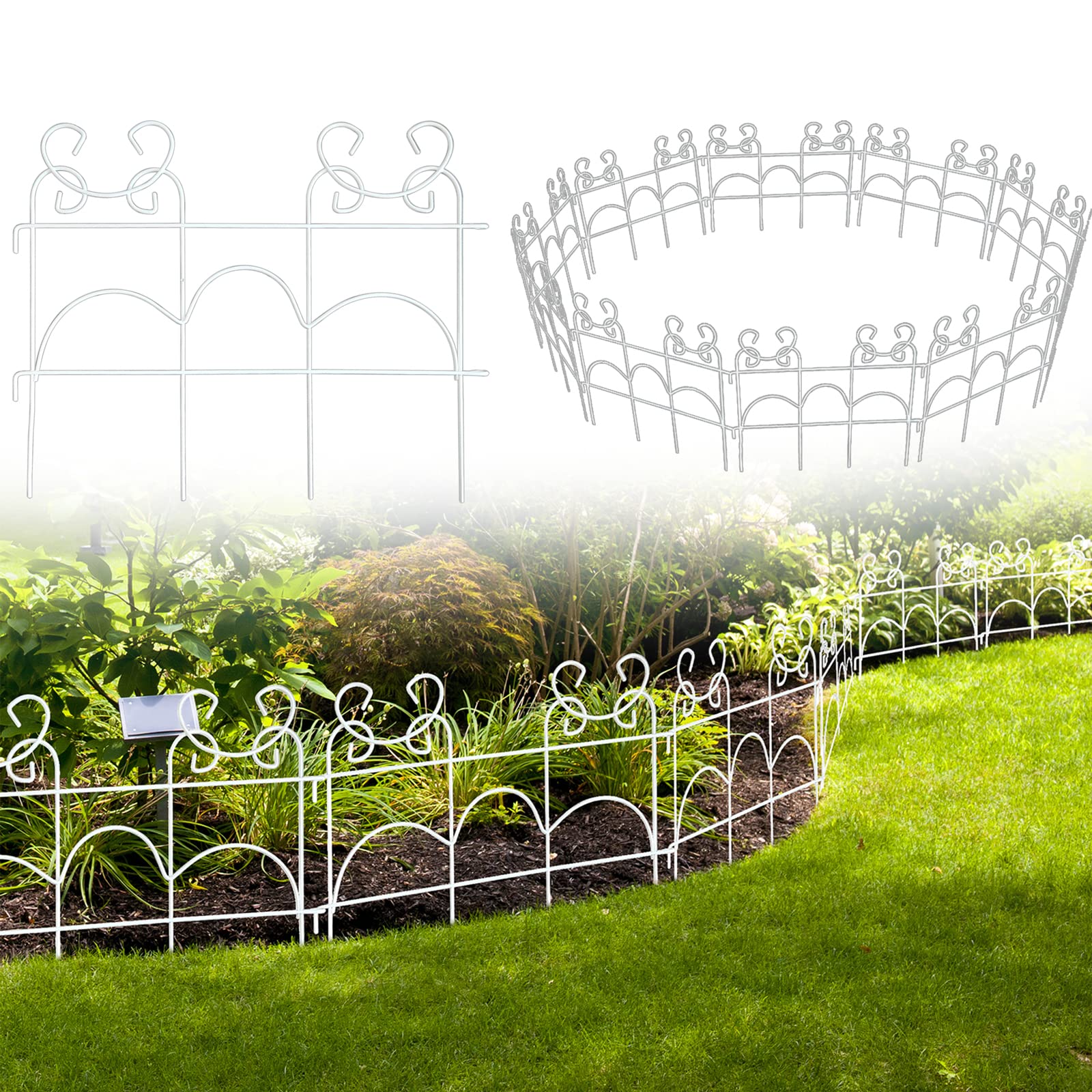 ARIFARO fence in backyard patio setting providing tidy garden organization benefit
