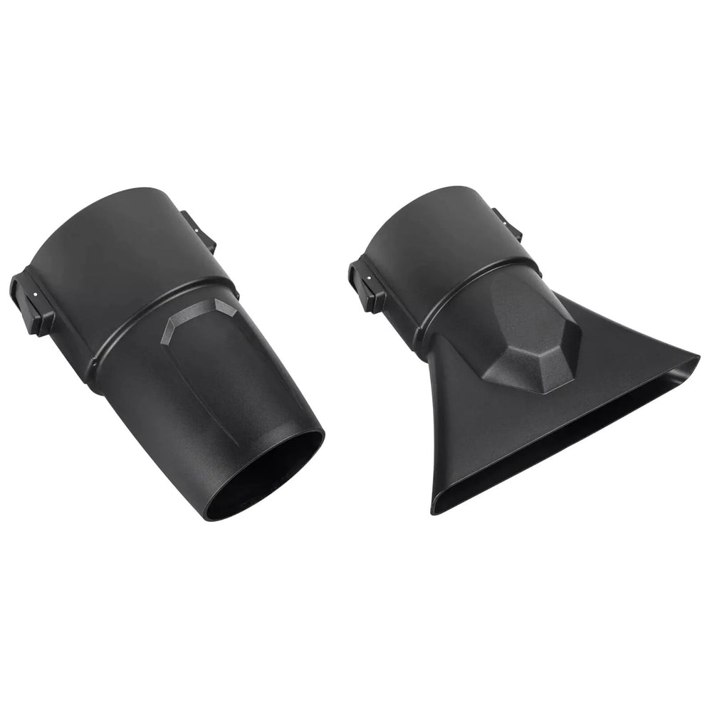 Arikit YYKJTU front view showing both flat and tapered nozzle attachments for versatile airflow