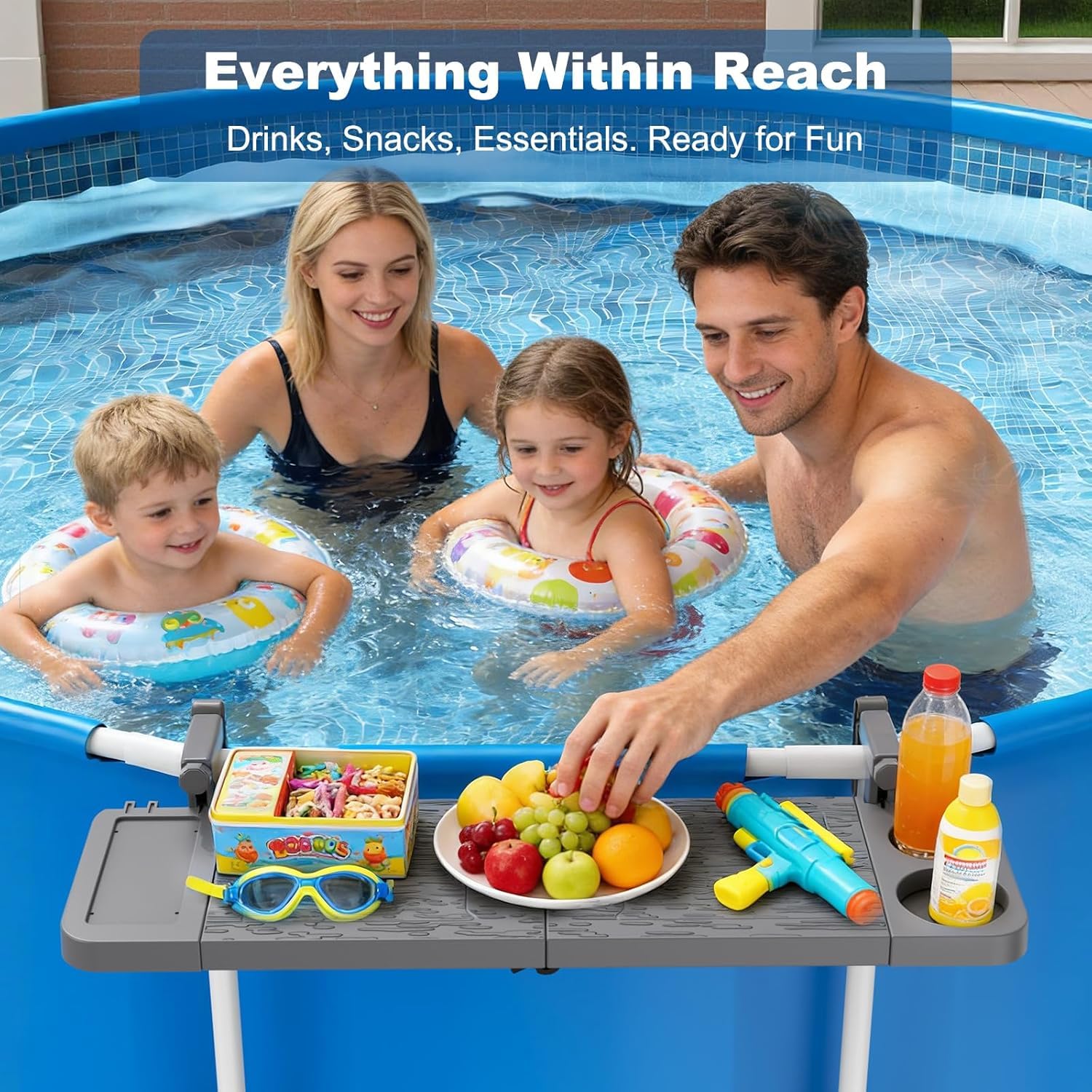 Arlierss folded flat for storage saving space when pool season ends