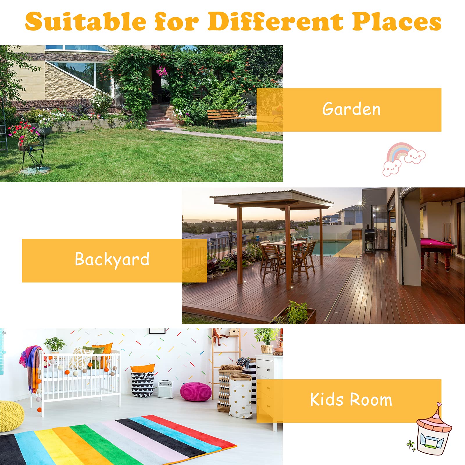 ARLIME table set in backyard lifestyle scene showing outdoor playtime