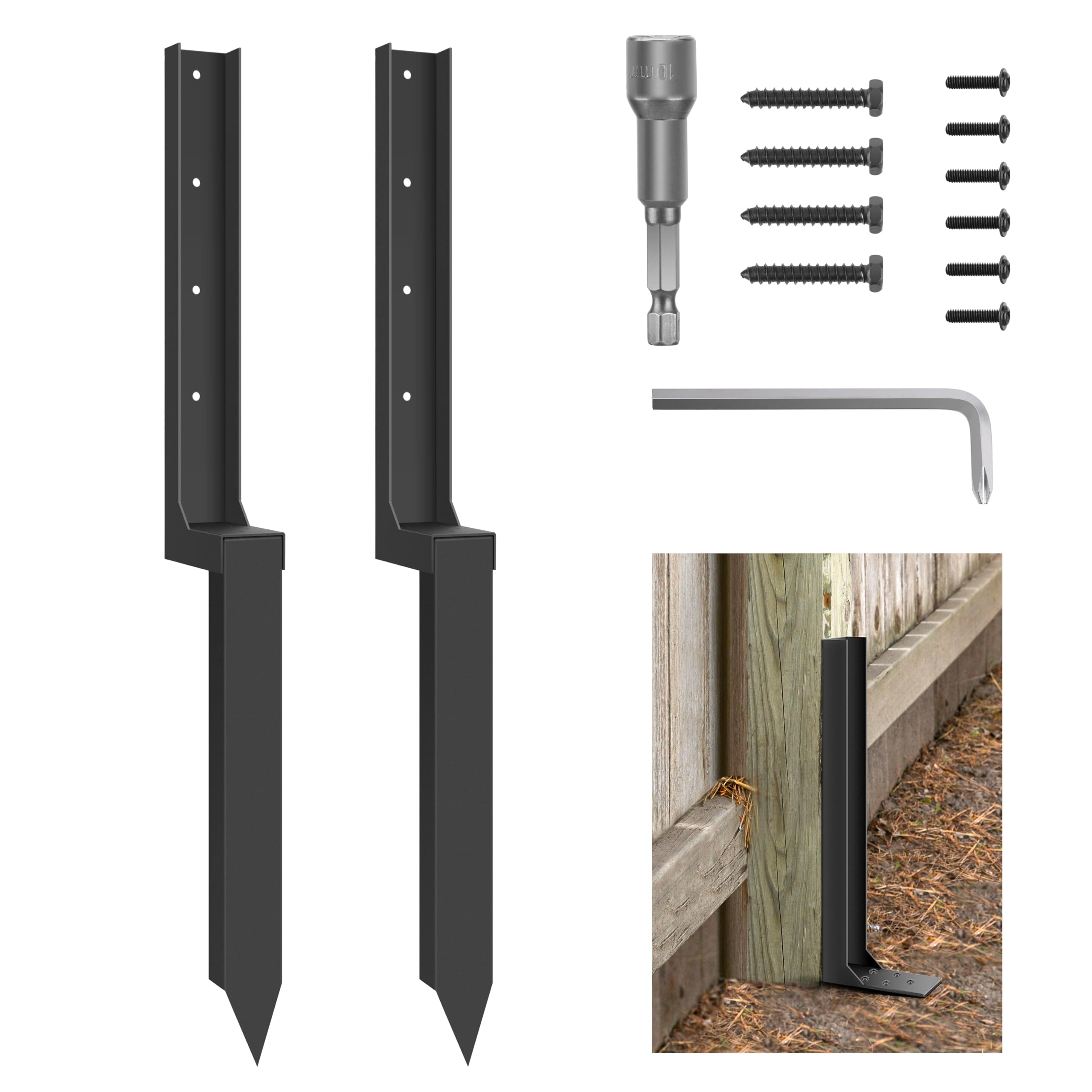 ArlinaL front packaging showing anchor kit and stable fence support