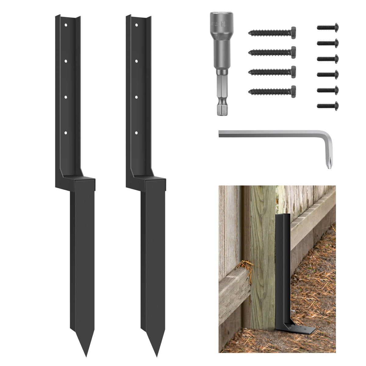 ArlinaL front packaging showing anchor kit and stable fence support