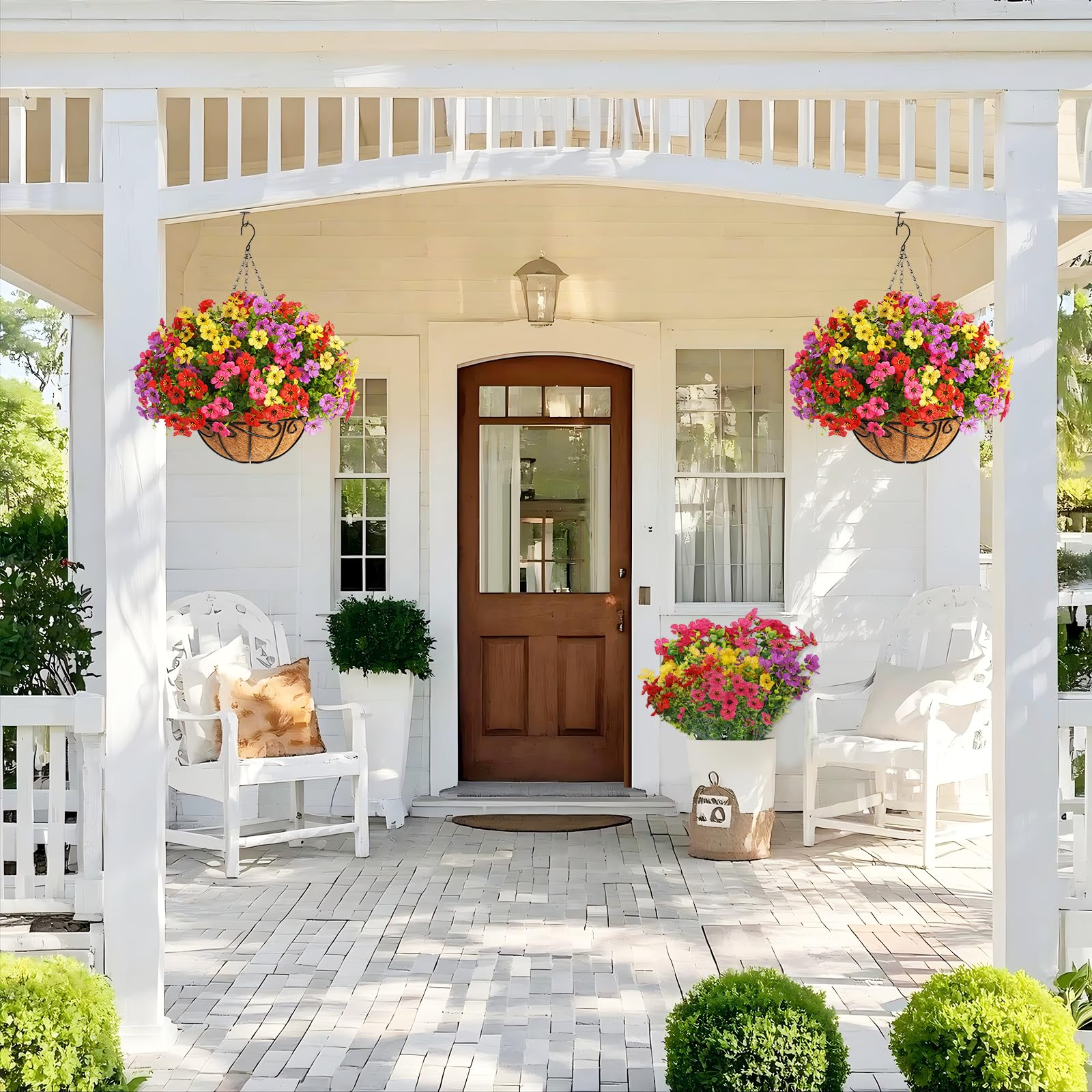 Arlinya lifestyle porch display showing instant curb appeal and color