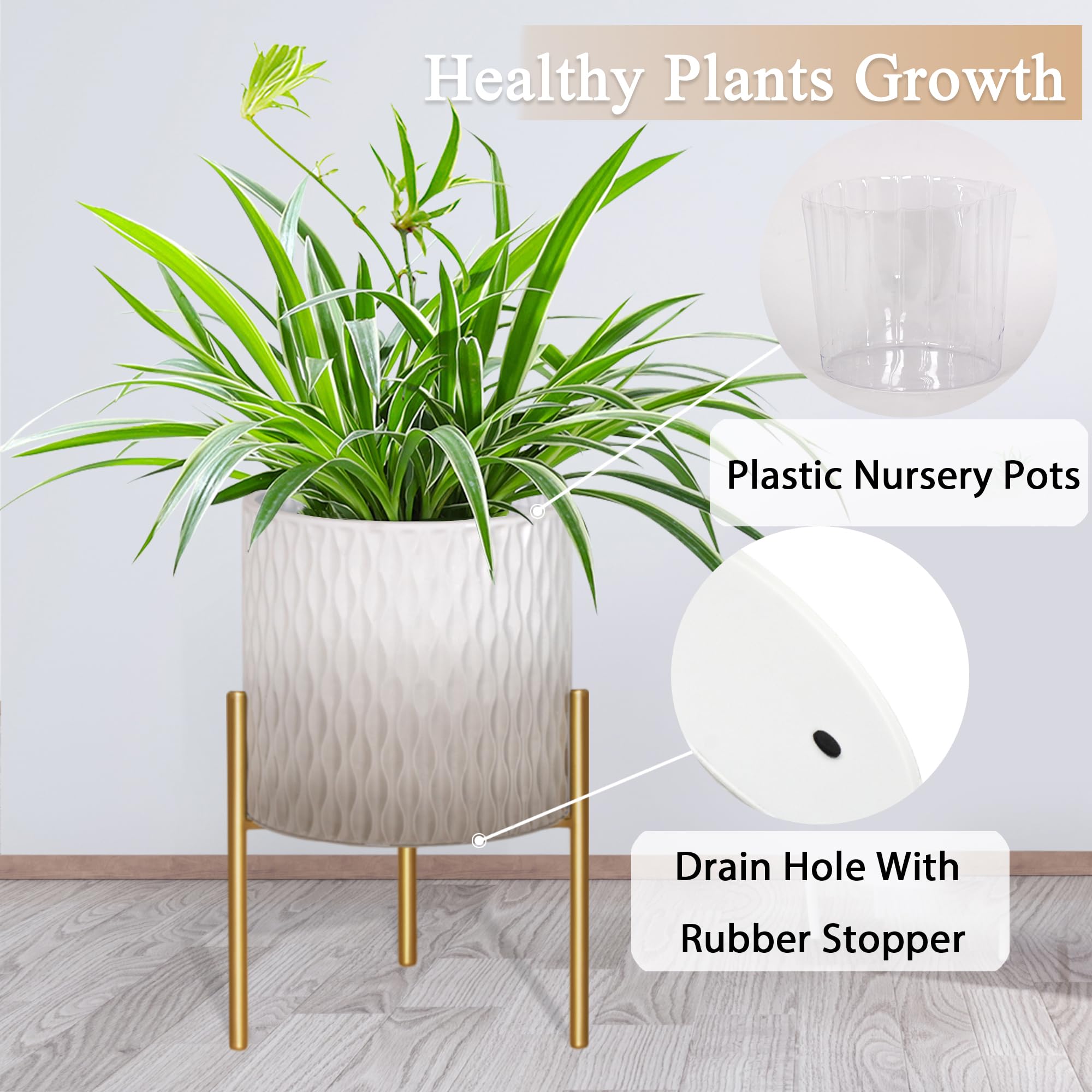 ARNIS planters filled with greenery showing how the set enhances interior décor