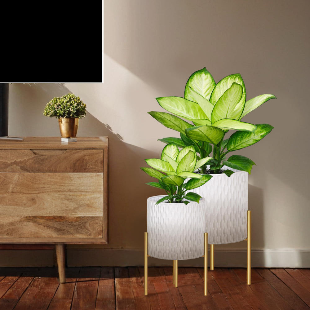 ARNIS planters on a covered patio showing weather-sheltered outdoor use versatility