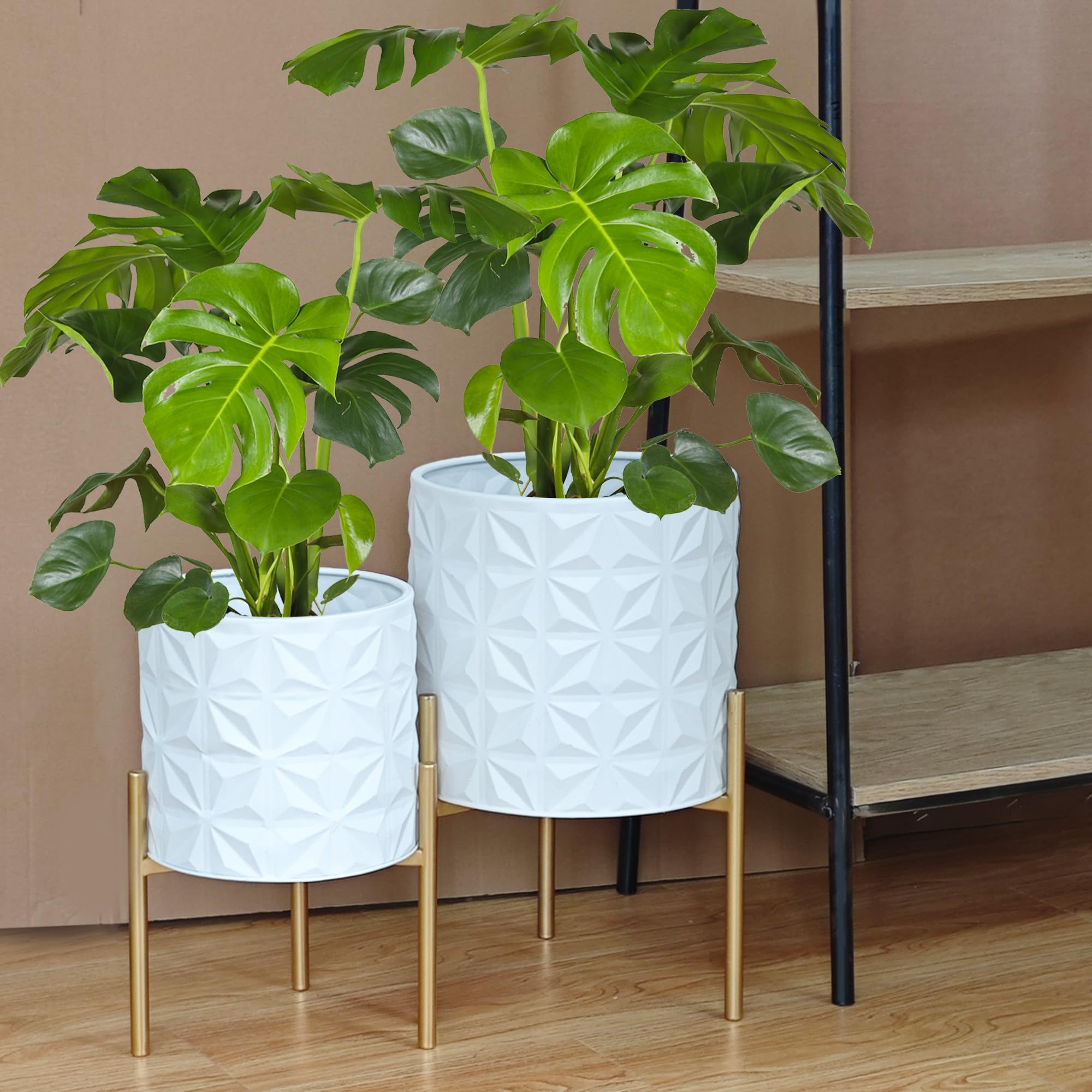 ARNIS planters on a patio enhancing outdoor sheltered greenery